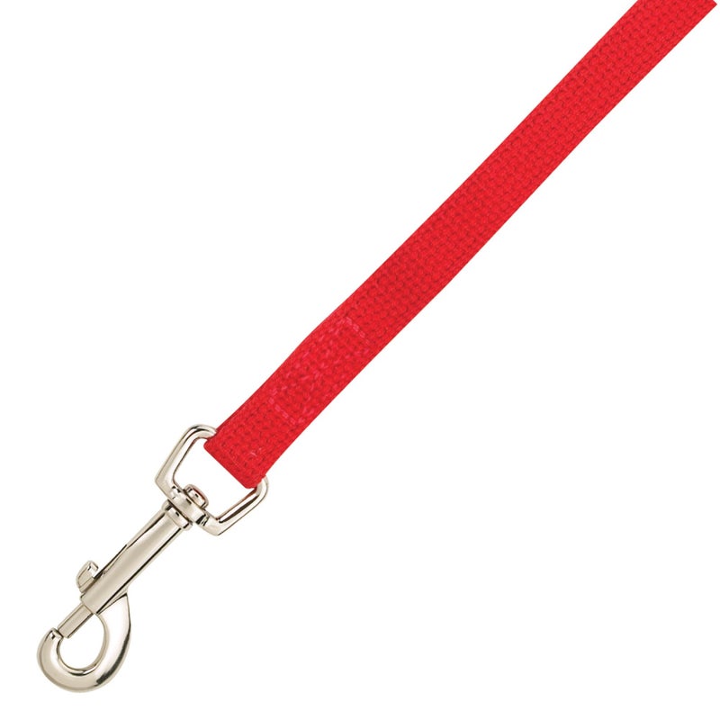 Guardian Gear Cotton Web Dog Training Lead 15'x5/8", Red - Image 1